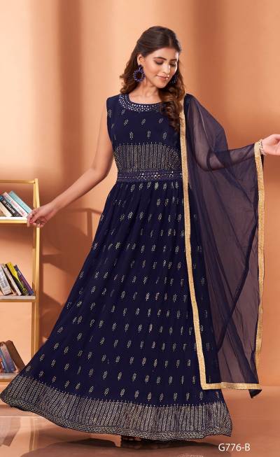 Dn G776 By Amoha Designer Partywear Readymade Gown Collection